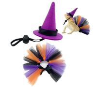 JIEBWCHA Bearded Dragon Clothes, Hats and Skirts for Bearded Dragon, Pet Supplies Reptiles Amphibians Birds Hamsters Turtles Curly Parrots Halloween