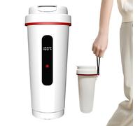 JIEBWCHA Car Kettle Water Boiler 12v | Stainless Steel Drinks Bottle - Thermostatic Portable Water Boiler for Truck Travel Outdoor Airplane Picnic Dorm SUV RV Boat Camping Car