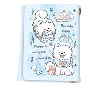 JIEBWCHA Card Holder Wallet for Women, Credit Card Holder for Women - Trifold Ladies Wallet Kitten Print Card Holder | Ladies Slim PU Leather Card Holder for Cash and, Puppy Learning, Fare riferimento