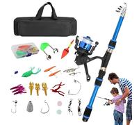 JIEBWCHA Children's Fishing Rod - Fishing Rod for Children with Casting Function - Youth Starter Set with Reel & Storage Bag for Young Fishermen on the Bridge