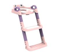 JIEBWCHA Children's Toilet Stool with Potty, 53 x 33 x 35 cm, Training Toilet Ladder, Non-Slip Anti-Spray, Folding Adjustment, Comfortable Children's Accessory for Girls and Boys