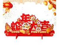JIEBWCHA Chinese New Year Table Decorations, Lunar New Year Table Decorations - Chinese Blessing Words Felt for Photo - Home Supplies, Year Decoration
