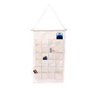 JIEBWCHA Christmas Fabric Countdown Calendar,Hangable Reusable | Empty Countdown Pockets to Fill - for Chocolate Fondant Small Toys Candy Boys Girls Kids Teens Adults