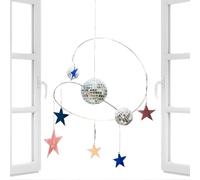 JIEBWCHA Disco Ball Wall Decoration | Sun Catcher Window Decoration, Rotating Reflective Star Pendant for Car Party, Outdoor, Interior, Garden, Ceiling | for Indoor Outdoor