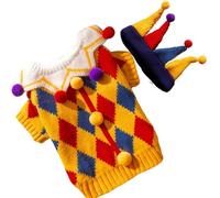 JIEBWCHA Dog Sweater and Hat, Winter Hat and Sweater for Dogs, Funny Pet Outfits, Sweater for Small Dogs, Warm Soft Pet Clothes for and Winter for Kittens and Puppies
