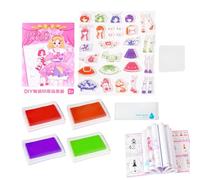 JIEBWCHA Dress up Stamp Book - Princess Costumes Dress up Game - Colorful Educational Travel Play Set Toy Inspiring Creativity Imagination for Kids