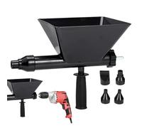 JIEBWCHA Electric Filling Machine, 21 * 20.3cm Metal Cement Caulking, Engineering Nylon Electric Mortar Grout, with 4 Replacement Nozzles, Quick and Easy Application of Plaster, Stucco