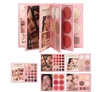 JIEBWCHA Eyeshadow Palette,5-Layer Book-Style Eyeshadow Cosmetics Kit - Travel Makeup Set | for Women Girls Beginners Enthusiasts Daily Routine Wedding Party
