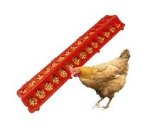 JIEBWCHA Feeder for Chicks - 28 Holes Long Large Capacity Livestock Equipment - Auget Feeding for Poultry | Food Quail, Duck, Cockerel, Duck, and Animals