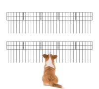 JIEBWCHA Fence Panels, Decorative Garden Fence - 10 Decorative Panels Weatherproof Protection for Domestic Dogs Outdoor Garden Pet Areas