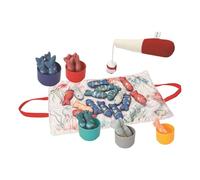 JIEBWCHA Fishing Game for, Fabric Fishing Game with Stacking Cups, Educational Game to Promote Colour Recognition for Home On the Go and Homeschooling