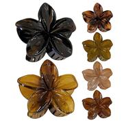 JIEBWCHA Floral Hair Claw Clips, 6X Vintage French Style Flower Design Hair Claws, Back Of The Head Beach Thick And Thin Hair Hairpins