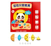 JIEBWCHA Fraction Circles,Magnetic Fraction Puzzle - Math Manipulatives, Educational Learning Game for Teaching Study Activity Classroom