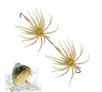 JIEBWCHA Fuzzy Dice Lure - Two Pieces Slow Sinking Sea Urchin Realistic Colorful - Sea Urchin Lure - for Saltwater Lakes Streams Reservoirs Along The Shores