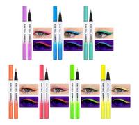 JIEBWCHA Glow in the Dark Eyeliners,Shine Shimmer Waterproof Eye Liner | Long-Lasting High Pigmented Shining Gel Makeup Pen for Live Performance Party Dance Night Everyday