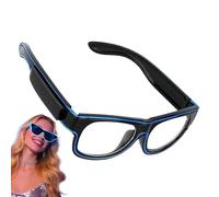 JIEBWCHA Glow in The Dark Glasses | Led Neon Glasses,Luminous Eyewear Favors Accessories for Kids Adults Dance Cosplay Pool Birthday Halloween Costume Decorations Festival