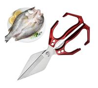JIEBWCHA Kitchen Scissors, Stainless Steel Meat Scissors, Versatile Kitchen Scissors for Chicken, Turkey, Fish, Seafood, Poultry Processing Cutting