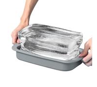 JIEBWCHA Large Cube Tray, Large Silicone Mould for Ice Cubes, Foldable, Easy to Remove, Large Container, Kitchen Accessories for Cold Water Tub, Drinks, Whisky, Bourbon, Baking, Party, Picnic