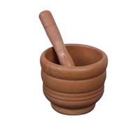 JIEBWCHA Mortar And Pestle Set, 11.4/17cm Wooden Pestle And Mortar Set, Guacamole Bowls Garlic Masher, Handmade, For Muddling And Grinding Spices