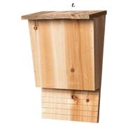 JIEBWCHA Outdoor Bat, 24 * 8.3 * 9.3cm Houses Shelter, WoodenBox With Double Chamber, Weatherproof, Handcrafted Ba tts Outside Habitat, For Garden Window Home Decoration