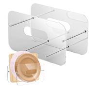 JIEBWCHA Paper Plate Dispenser Under Cabinet | Plate Tray Holder - Fifty-Two to Thirty-Seven Centimetres Acrylic Cutlery Napkin Holder for Motorhomes