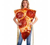 JIEBWCHA Pizza Halloween Costume, 71/85 cm Realistic Funny Food Cosplay Outfit Costume in the Shape of a Pizza Slice for Children Couples Carnival Birthday Fancy Dress Party Outdoor Christmas