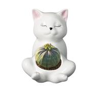 JIEBWCHA Plant Pots for Succulents, Ceramic Flower Pot, Small Cat Shape, Decorative for Use on the Balcony, Windowsill and the
