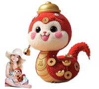 JIEBWCHA Plush, Plush Animals with | 11 Inch Copper Mascot Year of the Snake | Chinese Snake Plush for Chinese Spring Festival Decoration