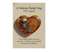 JIEBWCHA Pocket Heart | Inspirational Heart And Skull Keepsake | Encouragement Cards | For Colleagues Appreciation Valentine's Day Birthday Women Men Lovers Care Friend
