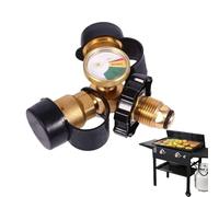 JIEBWCHA Propane Divider | Y Connector for 2 Way Propane Cylinders | Robust and Precision Accessories for Outdoor Cooking with Camping Stoves