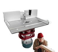 JIEBWCHA Router Table Lift, Lifting System for Router Table - Heavy Duty Aluminium Alloy Router Lift System Kit, Anti-Rust Lifting System Base Clear Scale Woodworking Tools Engraving Tools for