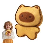 JIEBWCHA Stuffed Animal Petiola Bread Stuffed Animal - Funny Cartoon Toast Capybara Plush Doll - Soft Cartoon Doll Backpack Doll