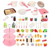 JIEBWCHA Toddler Kitchen Set,Stem Educational Sensory Games - Interactive Learning Play Kitchen Toys Pretend Food Set for Kids Indoor Outdoor Classroom Daycare Playroom