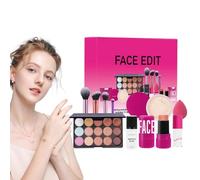 JIEBWCHA Travel Makeup Kit, Complete Starter Makeup Set - Long Lasting Girls Travel Cosmetics Kit - Makeup Must Have Set for Daily Commuting, i