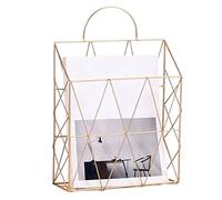 JIEBWCHA Wall Document Holder, Jewellery Shelf, Vertical Wire Shelf Holder, Space-Saving File Tray for Home, Bedroom, Bathroom, Decoration