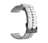 JIEBWCHA Watch Strap | Strap | Quick Release in Soft Silicone, Bracelet Accessories for Sport, Fitness and Daily Use, White/Dark Grey Heather, Consulte la descripción