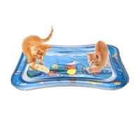 JIEBWCHA Water Play Mat for Cats 66 x 50 cm Sensory Water Play Mat for Pets Scratch-Resistant Lightweight and Easy to Use Shark Motif Water Bed Cooling Mat for Dogs and Cats