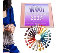 JIEBWCHA Yarn Countdown Calendar 2025 24 Days Countdown to Christmas Wool Knitting Yarn Kit 24 Days Wool Knitting Creative Project Ideas Gift Set for Women Girls