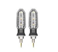 Jiechao Turning Indicators 8mm Motorcycle 12V Turn Lights Amber Light Turn Lamp Moto Lamp Accessories(2PCs-White)