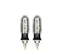 Jiechao Turning Indicators 8mm Motorcycle LED Turn Lights Amber Light Turn Lamp 12V Moto Lamp Accessories(2x transparent shell)
