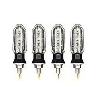 Jiechao Turning Indicators 8mm Motorcycle LED Turn Lights Amber Light Turn Lamp 12V Moto Lamp Accessories(4x transparent shell)