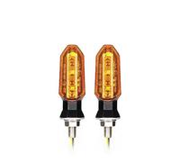 Jiechao Turning Indicators 8mm Motorcycle LED Turn Lights Amber Light Turn Lamp 12V Moto Lamp Accessories(2x Amber shell)