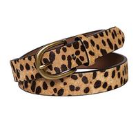 JIEDE Womens Leopard Print Belt Animal Printed Belt for Women Suede Leather Waist Belt Zebra Casual Belts for Jeans/dress, Leopard-width28mm, M - Fits Waist 33''-37''