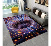 JIEDEDIAM 3d abstract geometric vortex trap optical rug, non-slip rug for bedroom, living room, picnic and home decoration