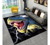 JIEDEDIAM 3d visual illusion dinosaur carpet, suitable for children's play crawling mat, living room bedroom sofa game room decoration