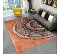 JIEDEDIAM Bohemian mandala geometric rugs, suitable for home living room bedroom sofa door mat decoration, children's non-slip floor mats