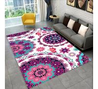 JIEDEDIAM Bohemian mandala geometric rugs, suitable for home living room bedroom sofa door mat decoration, children's non-slip floor mats