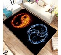 JIEDEDIAM Chinese Tai Chi Bagua Yin Yang carpet, living room decoration sofa table and chair leisure mat kitchen floor non-slip chair mat