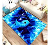 JIEDEDIAM Chinese Tai Chi Bagua Yin Yang carpet, living room decoration sofa table and chair leisure mat kitchen floor non-slip chair mat