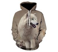 JIEDEDIAM Wild Animal White Wolf Hoodie 3D Printed Sweatshirt Men Women Kids Sweatshirt Tracksuit Jacket